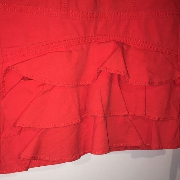 CAbi orange utility jacket with ruffle detail on back size small - Picture 5 of 5